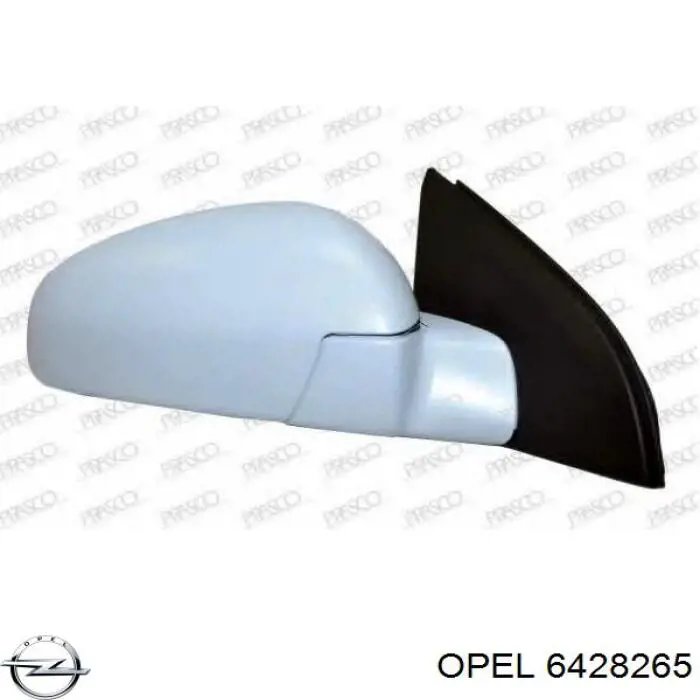 13253334 Opel espejo retrovisor derecho
