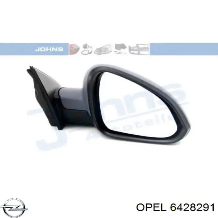 6428291 Opel espejo retrovisor derecho