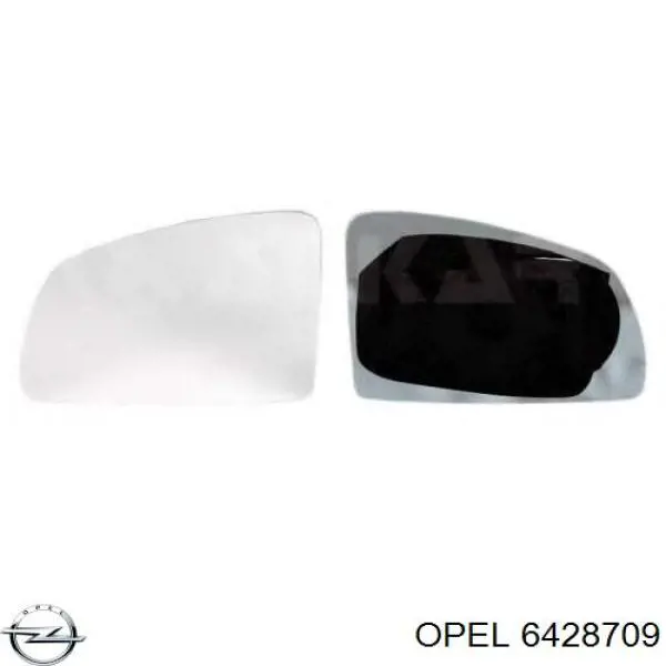 6428709 Opel cristal de espejo retrovisor exterior izquierdo