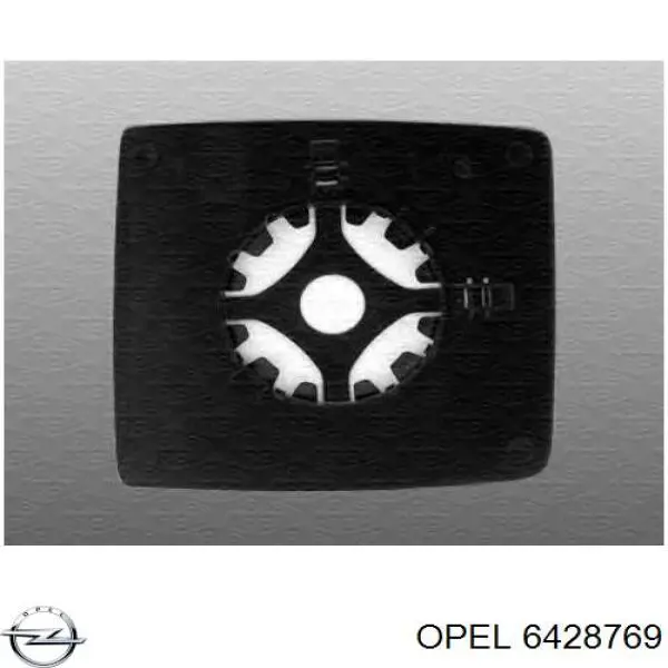 6428769 Opel cristal de espejo retrovisor exterior derecho