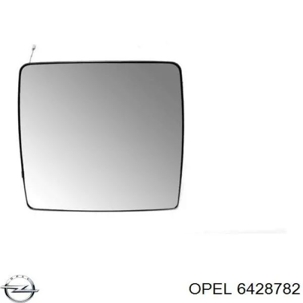 6428782 Opel cristal de espejo retrovisor exterior derecho
