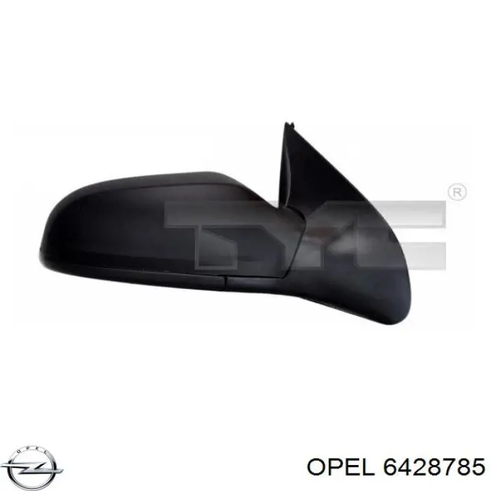 Comprar 6428785 Opel Cristal de espejo retrovisor derecho