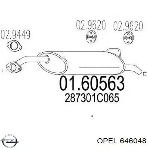 646048 Opel bomba de aceite