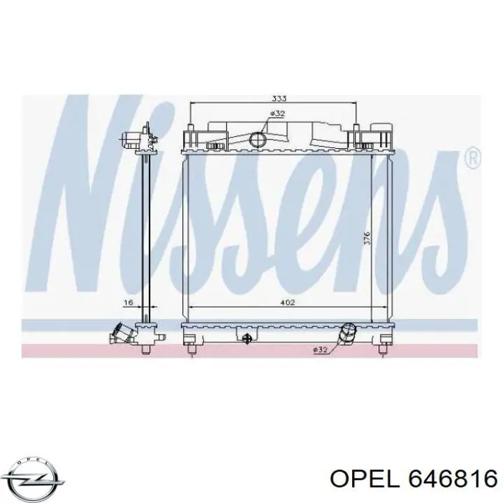 Comprar 646816 Opel Retén de cigüeñal frontal