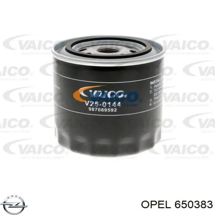 650383 Opel filtro de aceite