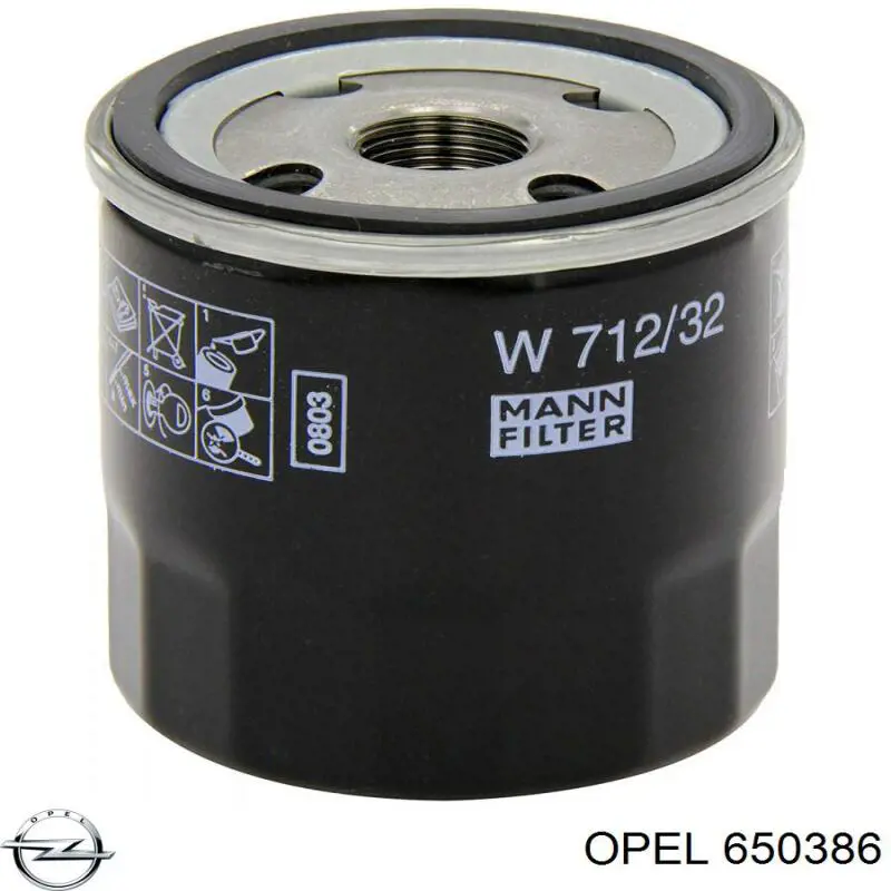 650386 Opel filtro de aceite