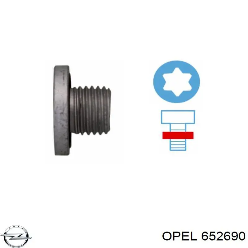 Comprar 652690 Opel Junta del tapón del cárter de aceite