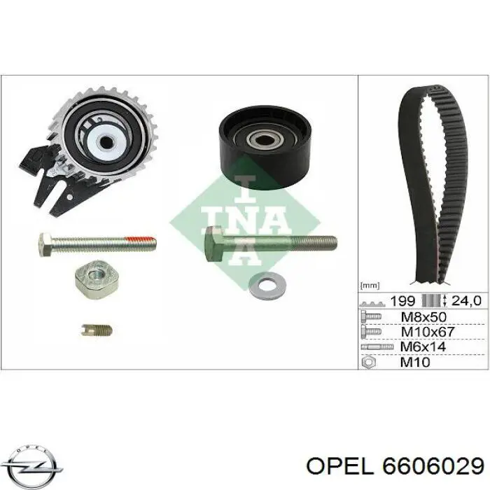 6606029 Opel kit de correa de distribución