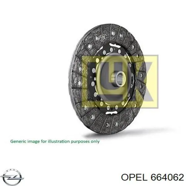 664062 Opel disco de embrague