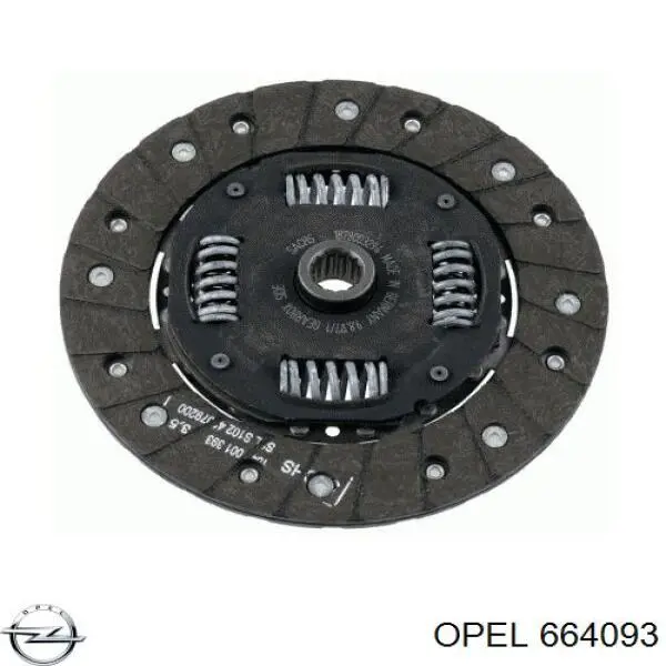 664093 Opel disco de embrague