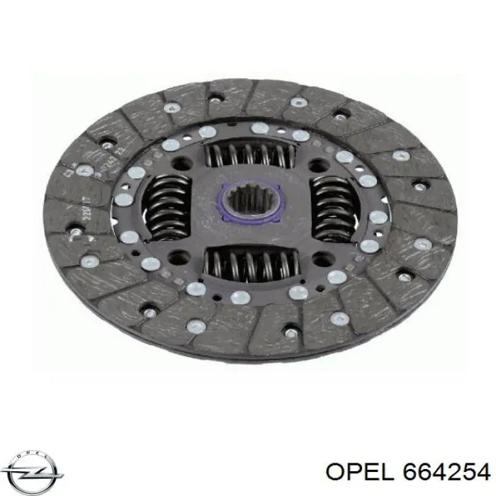 664254 Opel disco de embrague