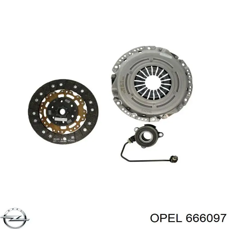 666097 Opel plato de presión del embrague