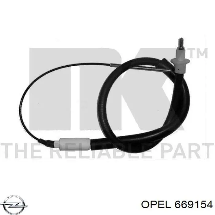 669154 Opel cable de embrague