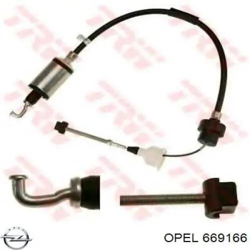 669166 Opel cable de embrague