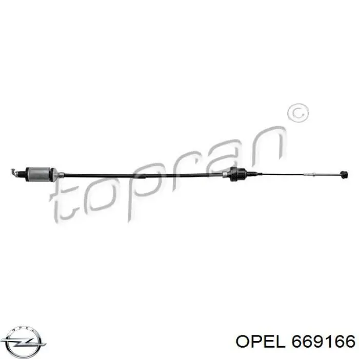 Cable de embrague 669166 Opel
