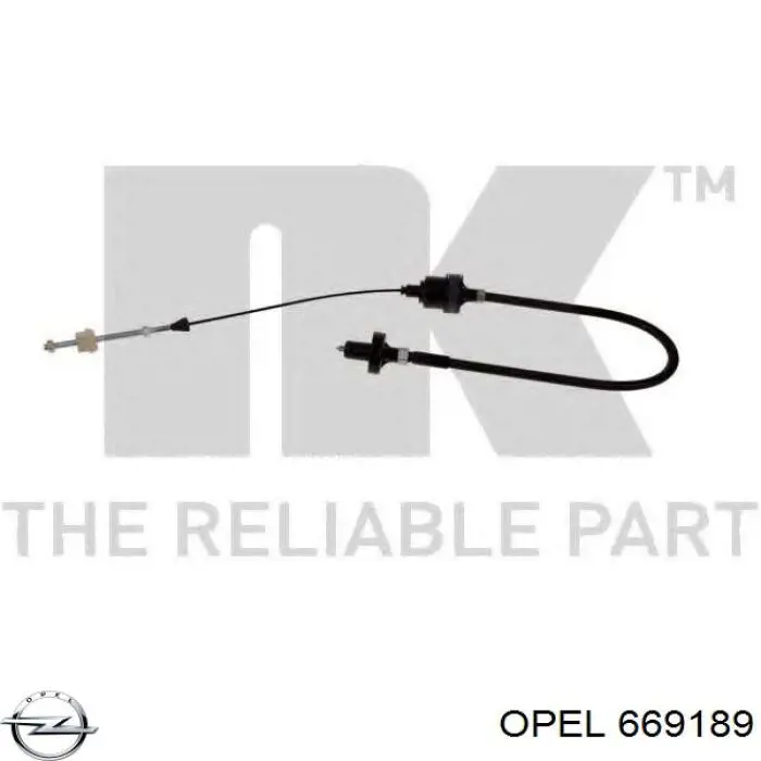 669189 Opel cable de embrague