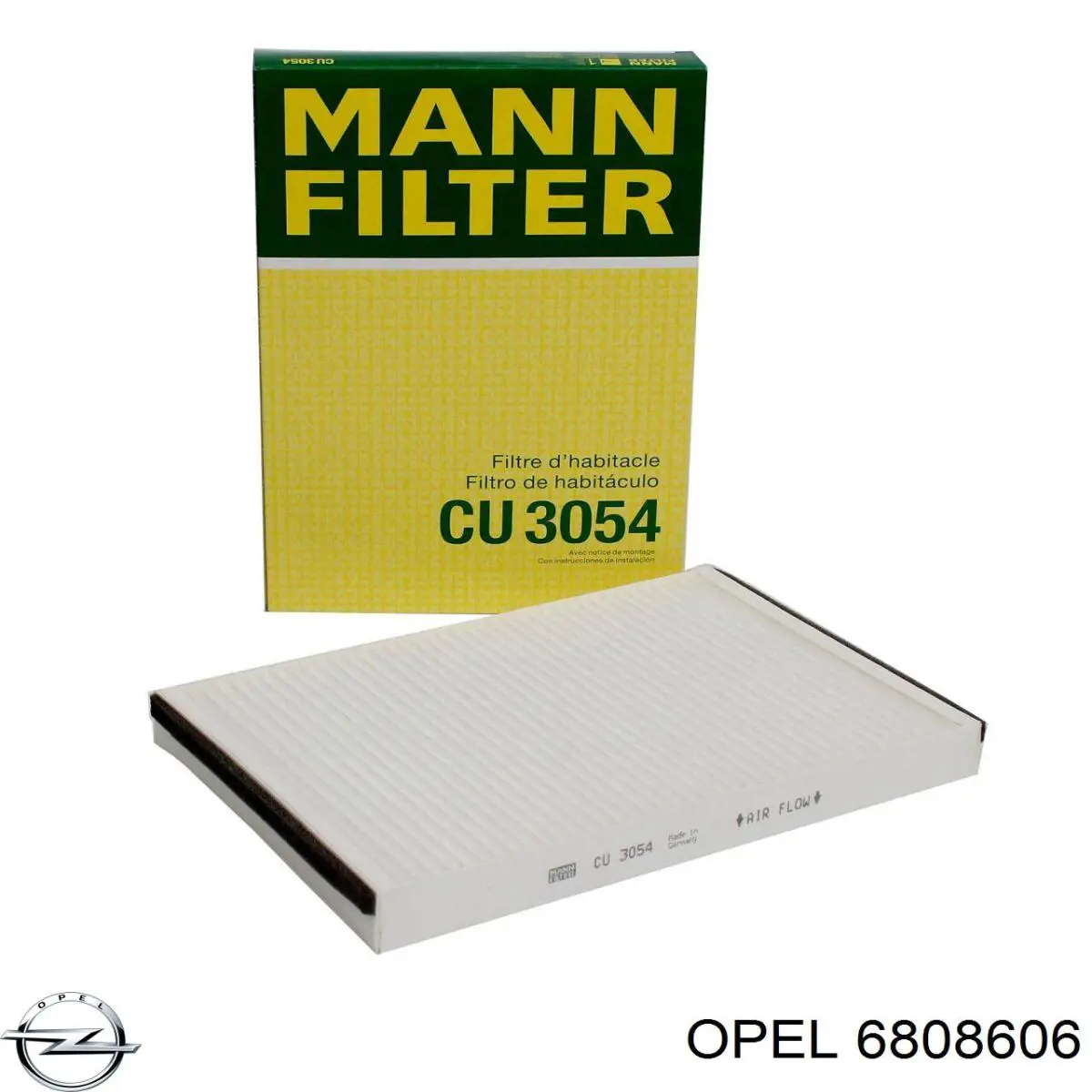 Filtro de polen Opel 6808606