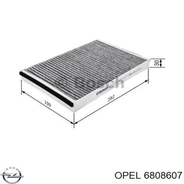 Filtro de cabina Opel 6808607 precio, desde 15,84 EUR