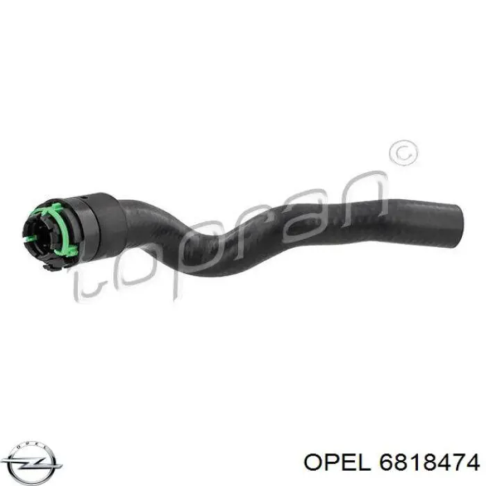 6818474 Opel tubería de radiador, retorno