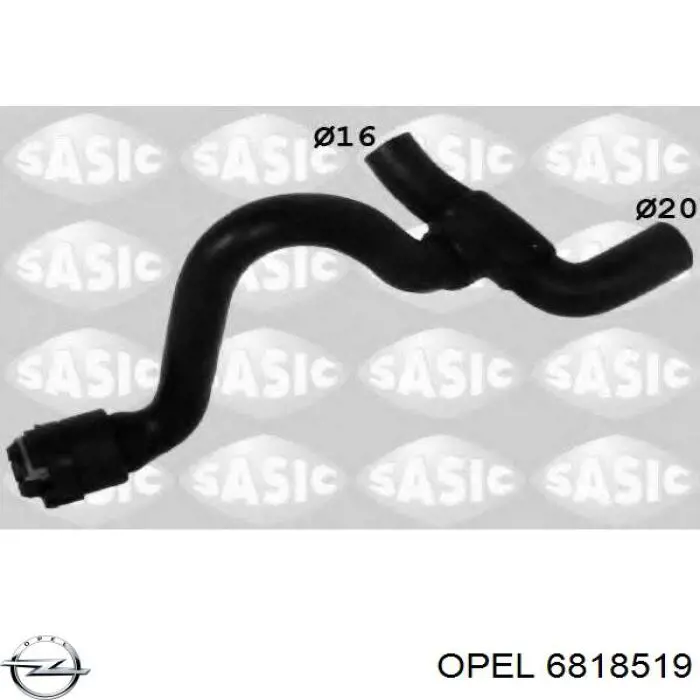 Manguera de calefacción, retorno Opel 6818519 precio, desde 22,87 EUR