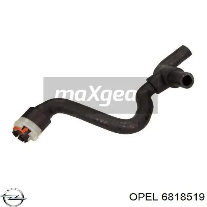6818519 Opel tubería de radiador, retorno