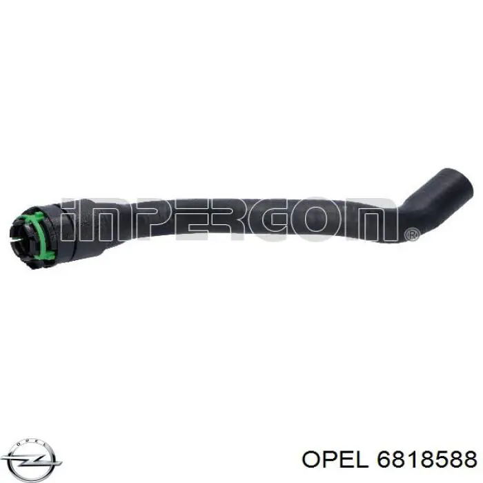 6818588 Opel tubería de radiador, retorno