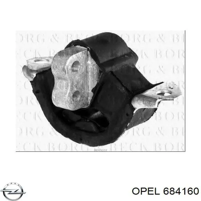 684160 Opel soporte de motor derecho