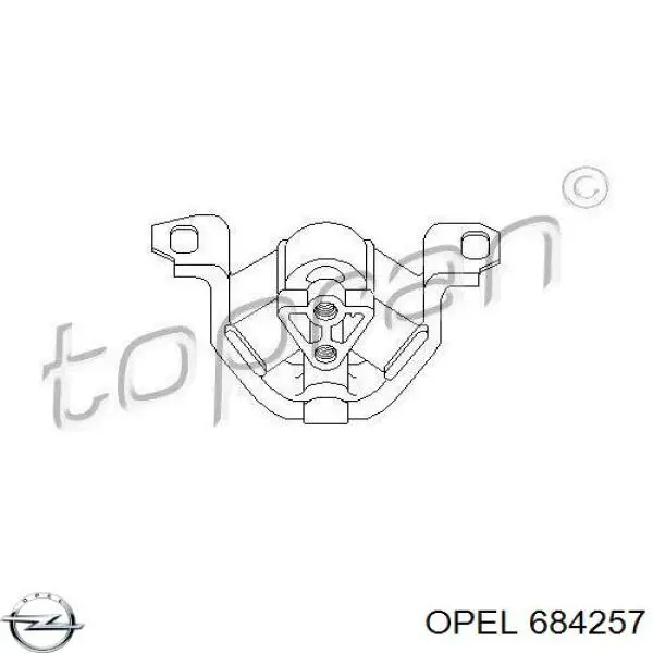 684257 Opel soporte motor izquierdo