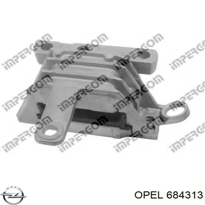 684313 Opel soporte de motor derecho