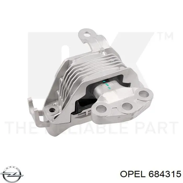 684315 Opel soporte de motor derecho