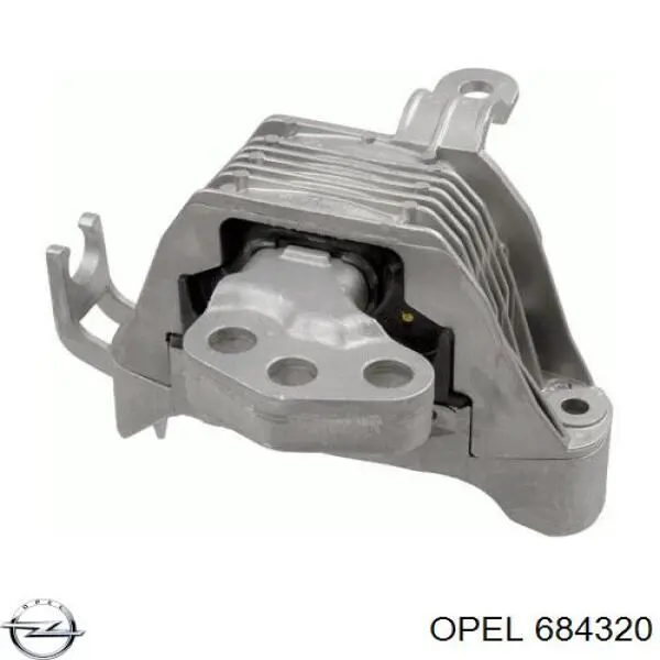 684320 Opel soporte de motor derecho