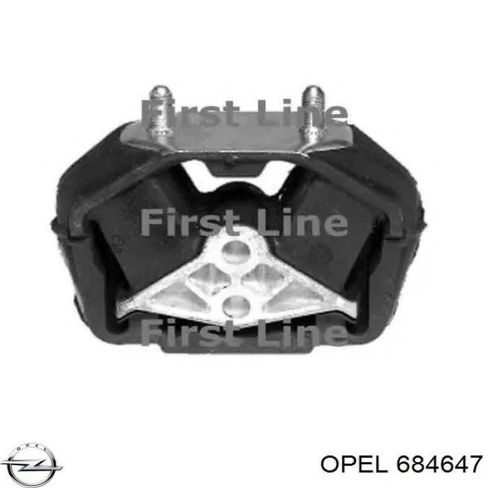 684647 Opel soporte de motor trasero
