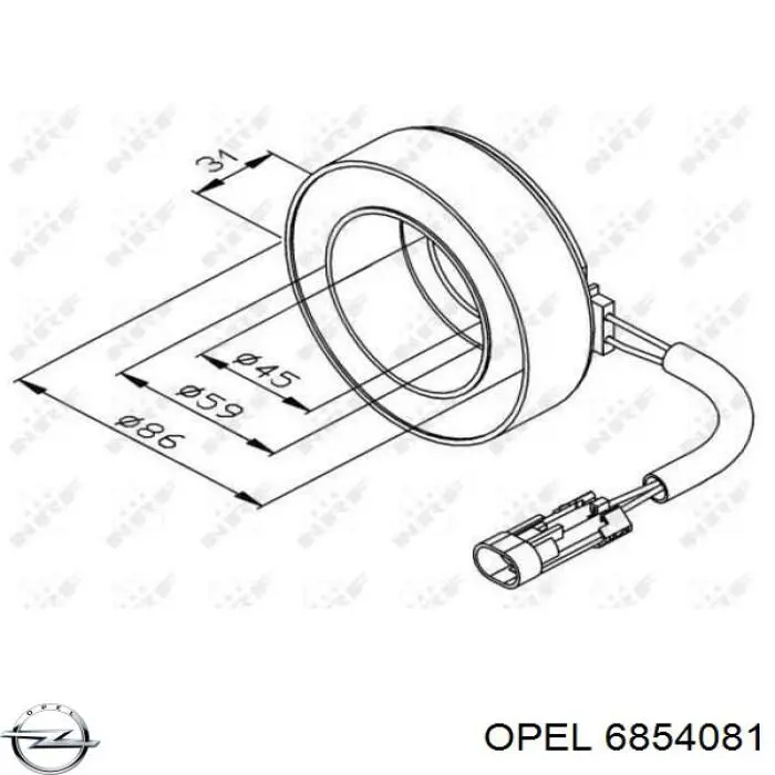 Compresor de aire acondicionado 6854081 Opel