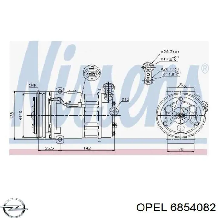 Compresor ac Opel 6854082 precio, desde 124,87 EUR