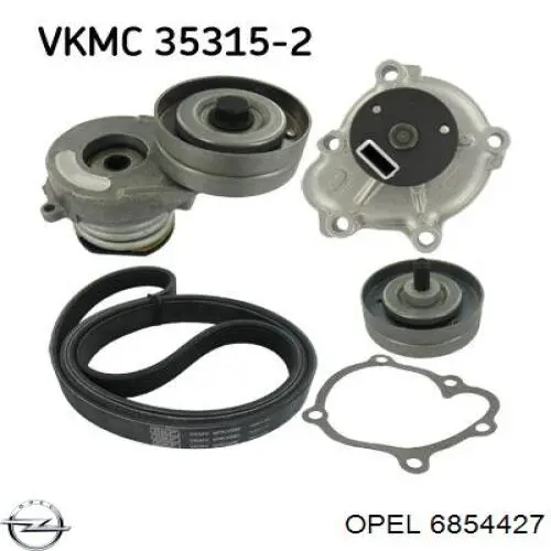 Polea tensora correa poli V 6854427 Opel