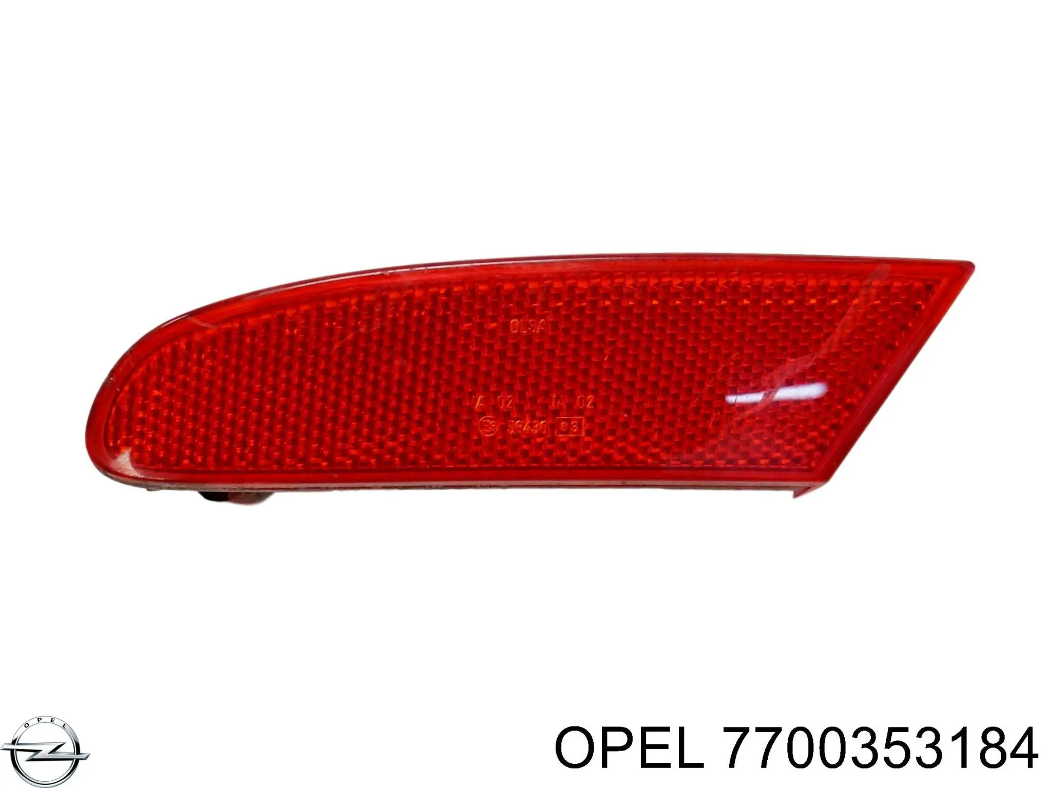 7700353184 Opel reflector, parachoques trasero