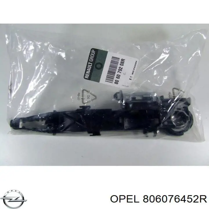 Soporte de manija exterior de puerta delantera izquierda 806076452R Opel