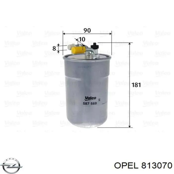 Filtro de combustible 813070 Opel