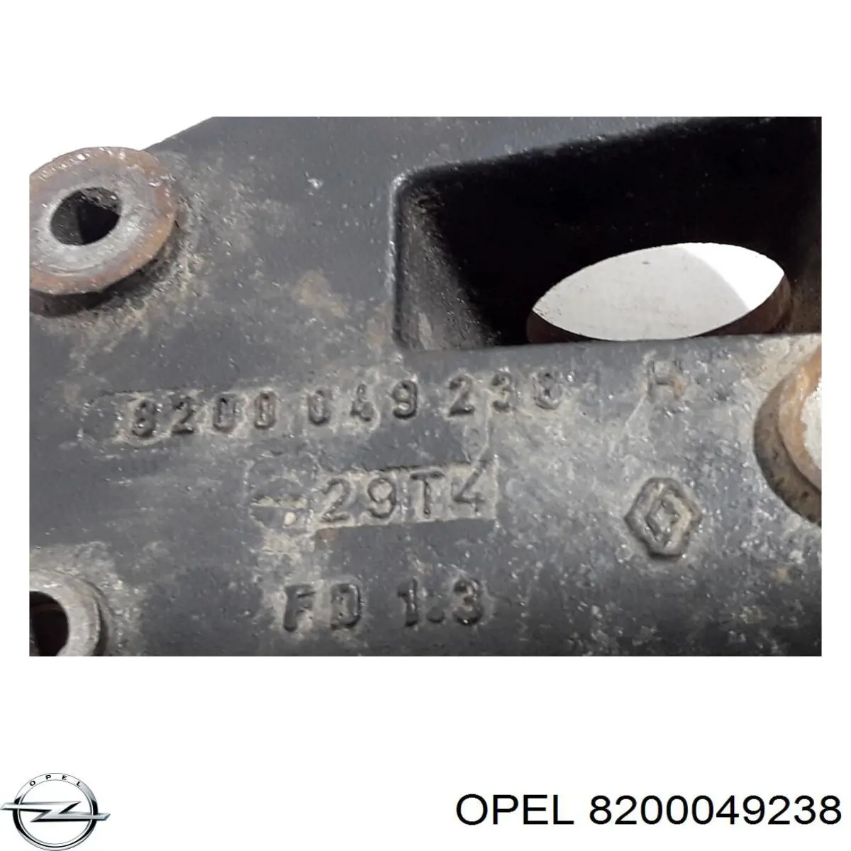 Soporte del rodamiento intermedio del semieje delantero 8200049238 Opel