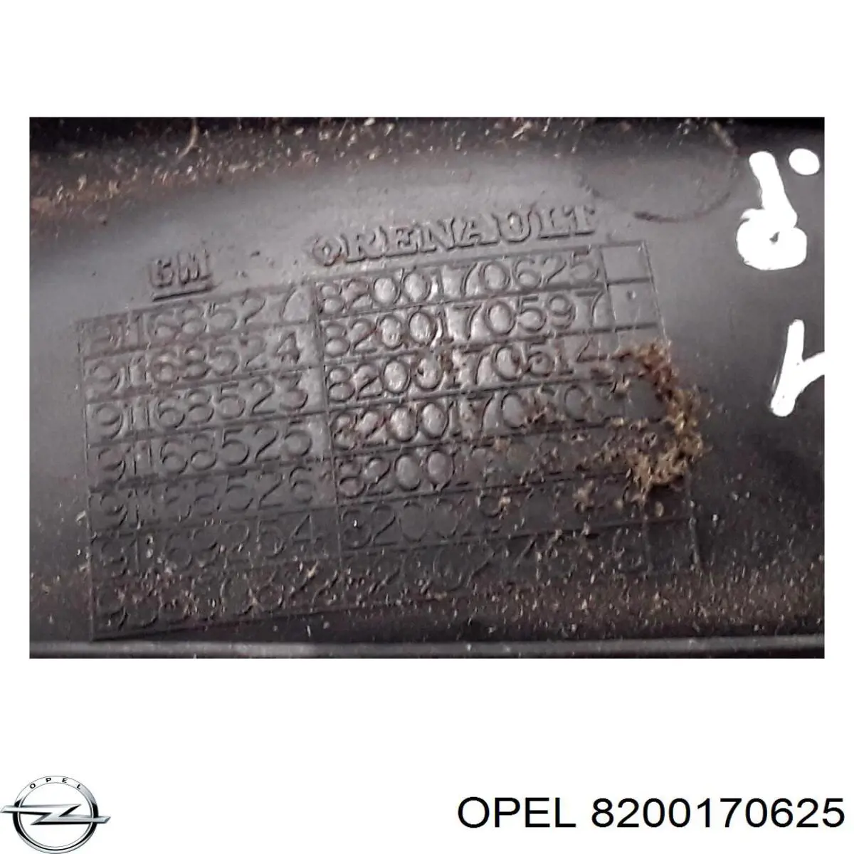 Manija exterior de puerta corrediza Opel 91166641