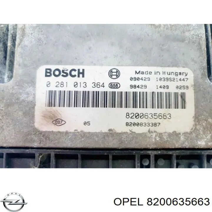 8200635663 Opel centralina del motor / modulo de control del motor (ecu)