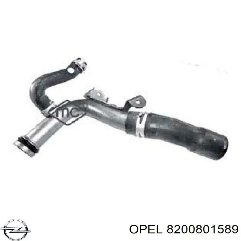 Manguera radiador 8200801589 Opel