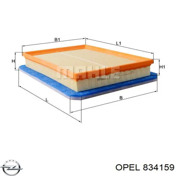 834159 Opel filtro de aire