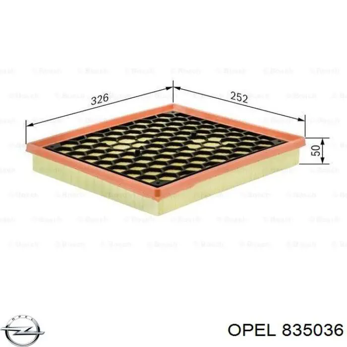 Comprar 835036 Opel Filtro de aire