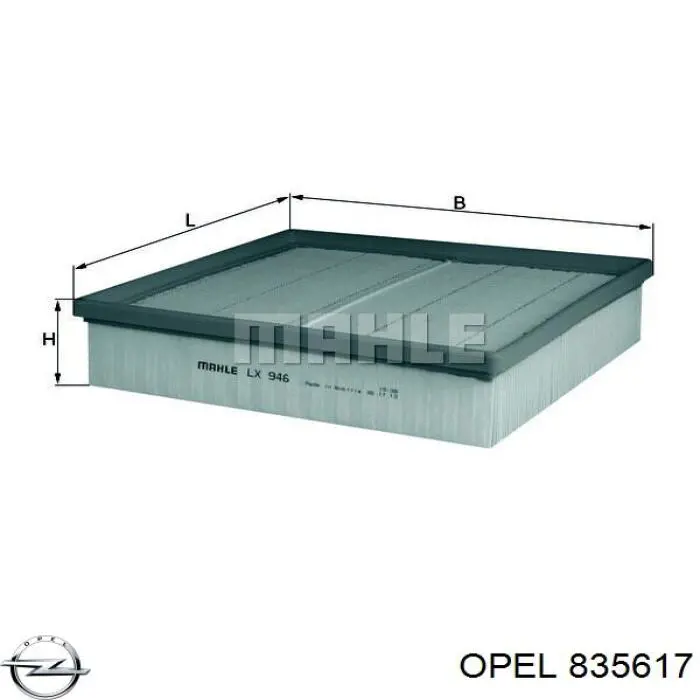 El filtro de aire Opel 835617 precio, desde 10,13 EUR