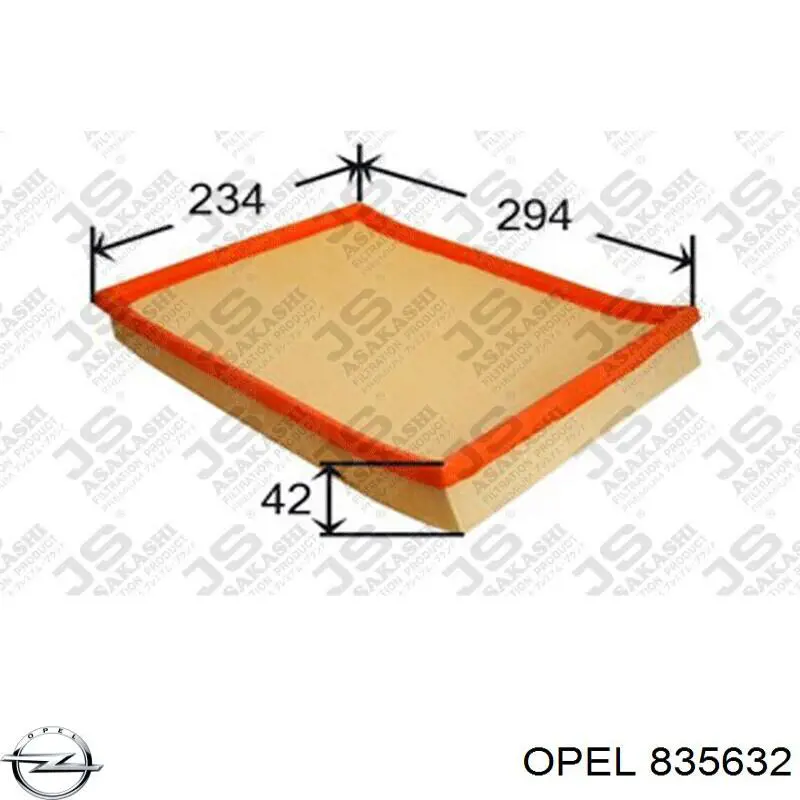 Comprar 835632 Opel Filtro de aire