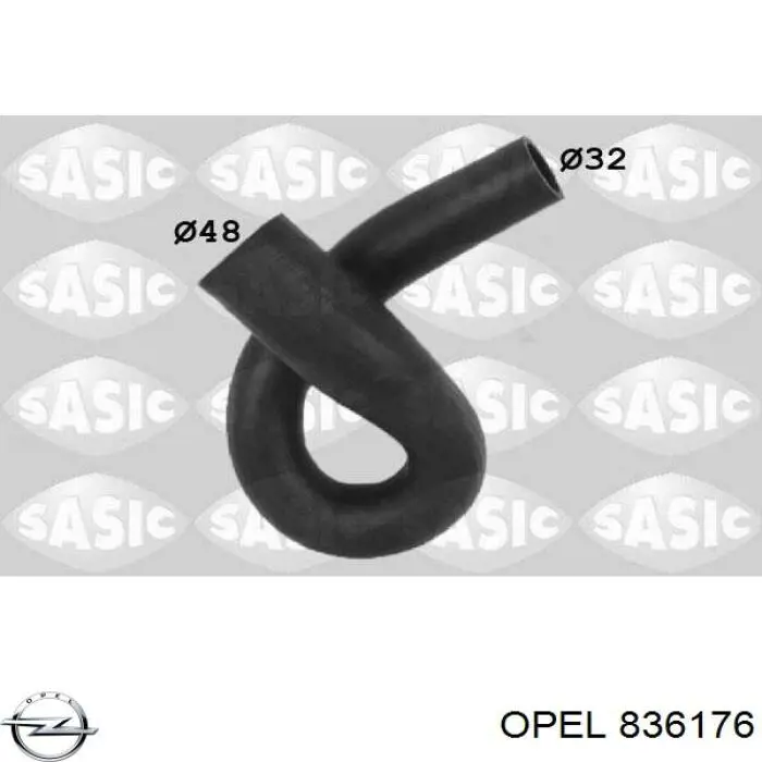 836176 Opel tubo flexible de aire de sobrealimentación, de turbina