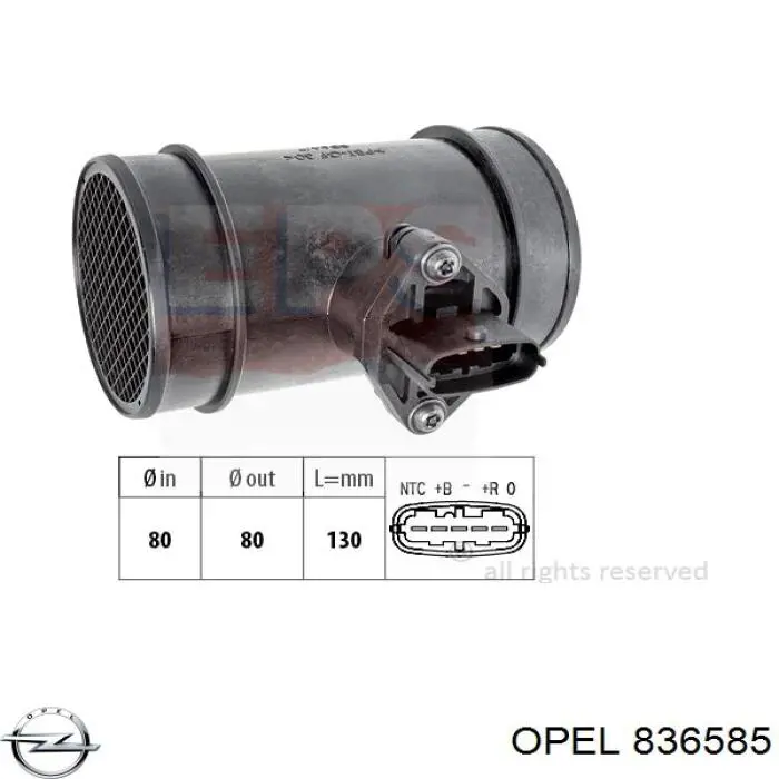 836585 Opel caudalímetro