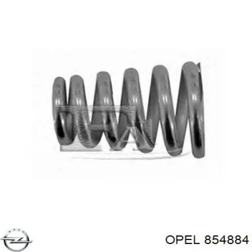 854884 Opel muelle, tubo de escape