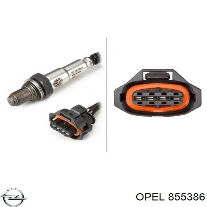 855386 Opel sonda lambda sensor de oxigeno post catalizador